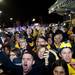 Fans scream and cheer as the Michigan basketball team gets off the bus at the Crisler Center on Sunday, March 31. Daniel Brenner I AnnArbor.com